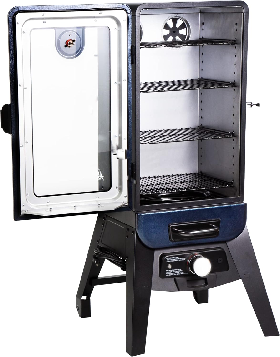 Pit Boss Grills PBV3A1 Electric Smoker, Blue Hammertone, 684 sq inches