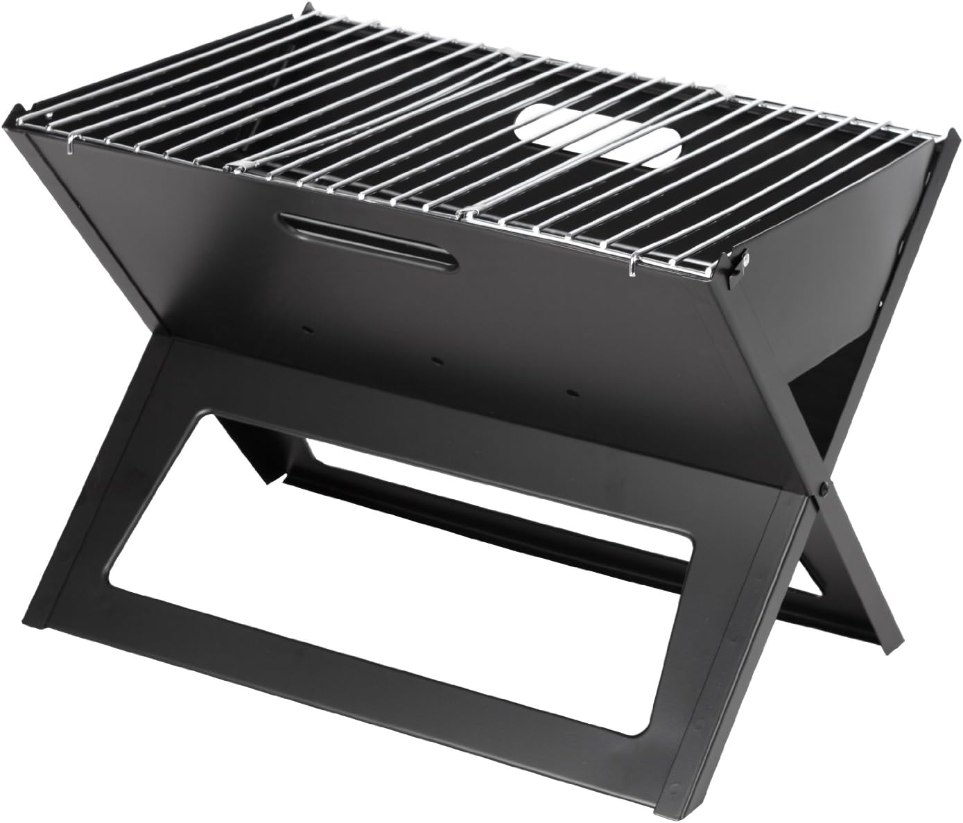 Fire Sense 60508 Notebook BBQ Grill 3.5mm Cooking Bars Instant Foldable  Easy Portability For Outdoor Barbecues Camping Traveling Picnics Garden Beach Party - Black