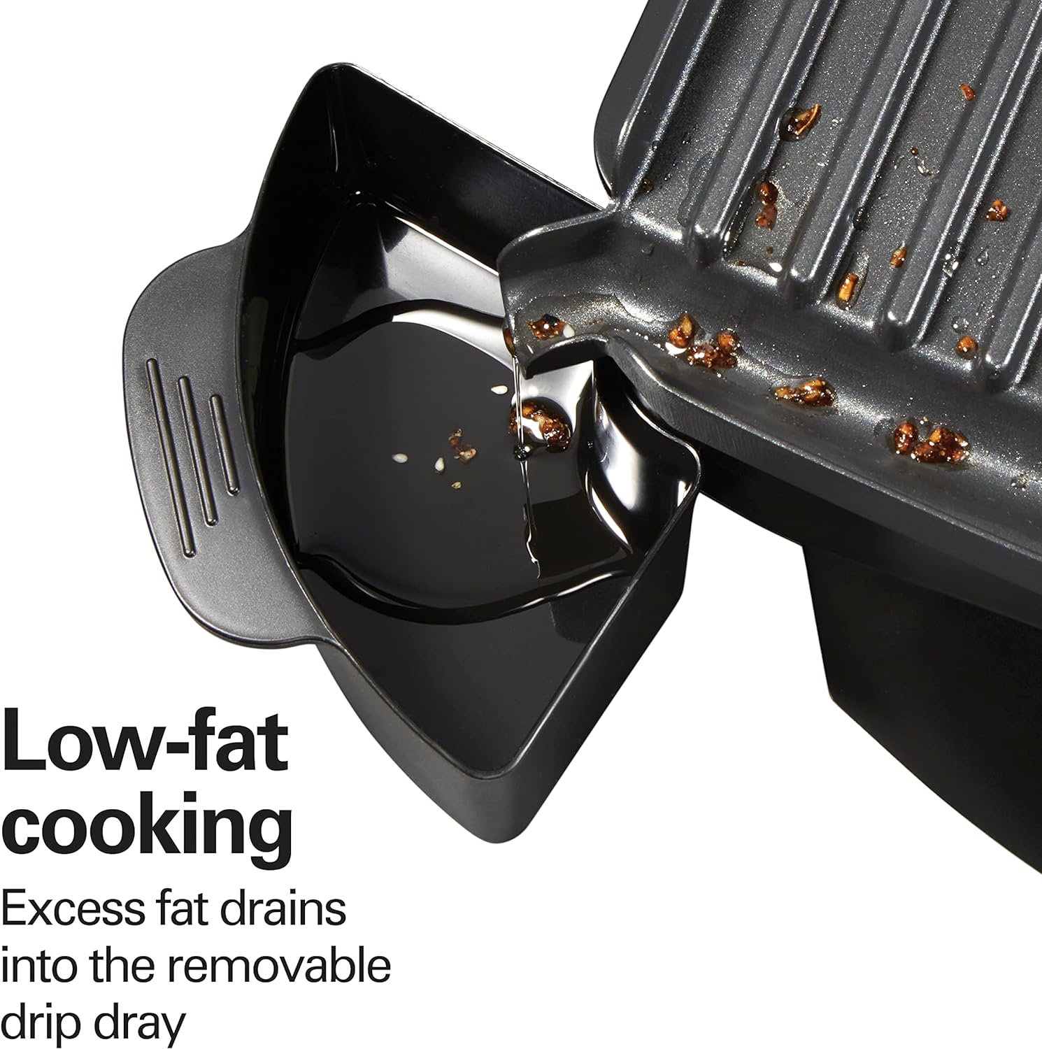 Hamilton Beach Steak Lovers Electric Indoor Searing Grill, Nonstick 100 Square, Stainless Steel (25331), Black and Stainless, Medium