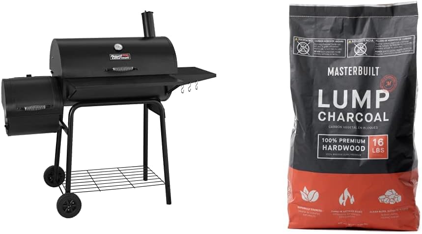 Royal Gourmet CC1830S 30 BBQ Charcoal Grill and Offset Smoker | 811 Square Inch cooking surface, Outdoor for Camping | Black