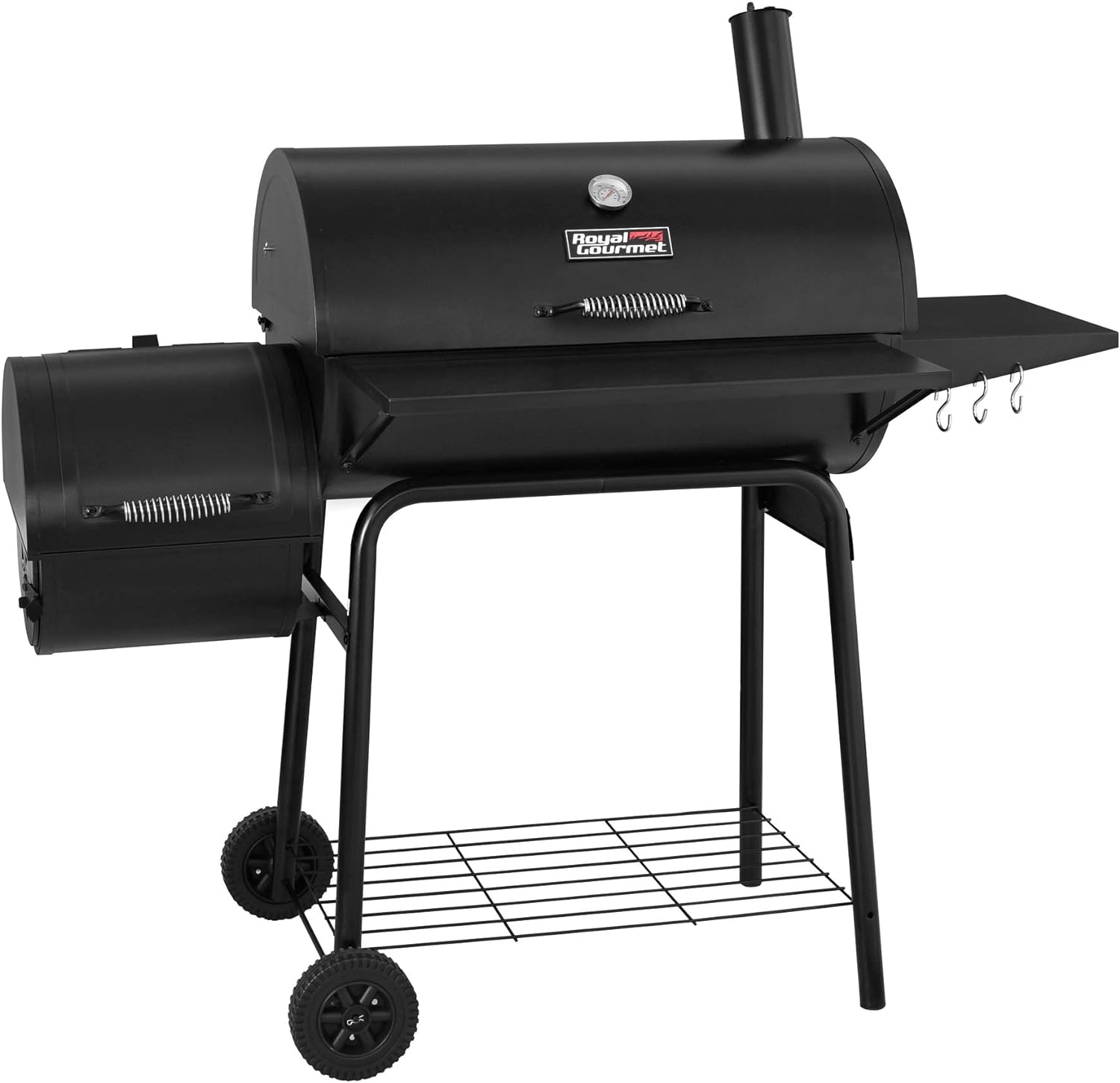 Royal Gourmet CC1830S 30 BBQ Charcoal Grill and Offset Smoker | 811 Square Inch cooking surface, Outdoor for Camping | Black