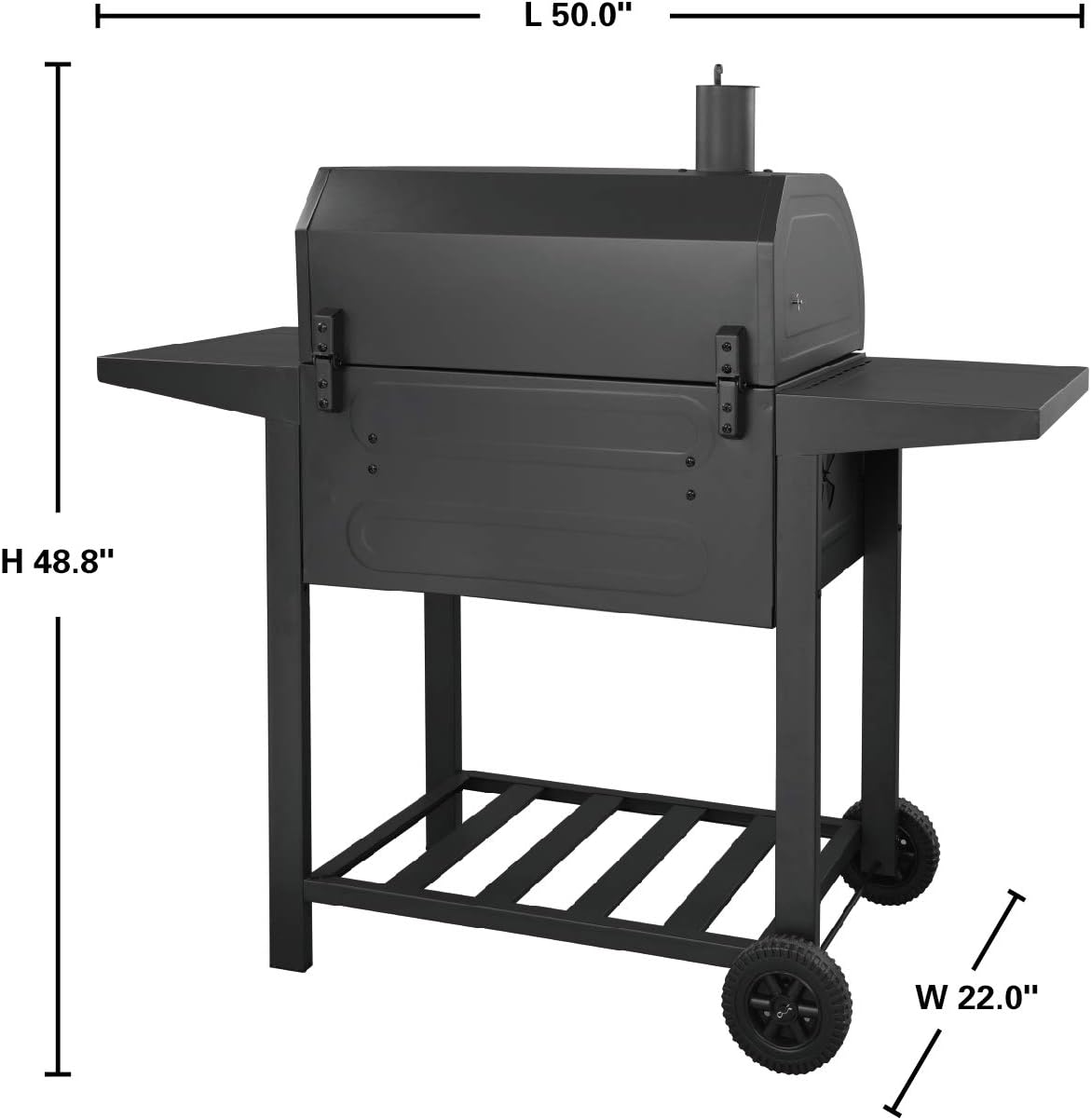 Royal Gourmet CD1824AC 24 Inch Charcoal Grill BBQ Outdoor Picnic, Patio Backyard Cooking, with Cover, Black