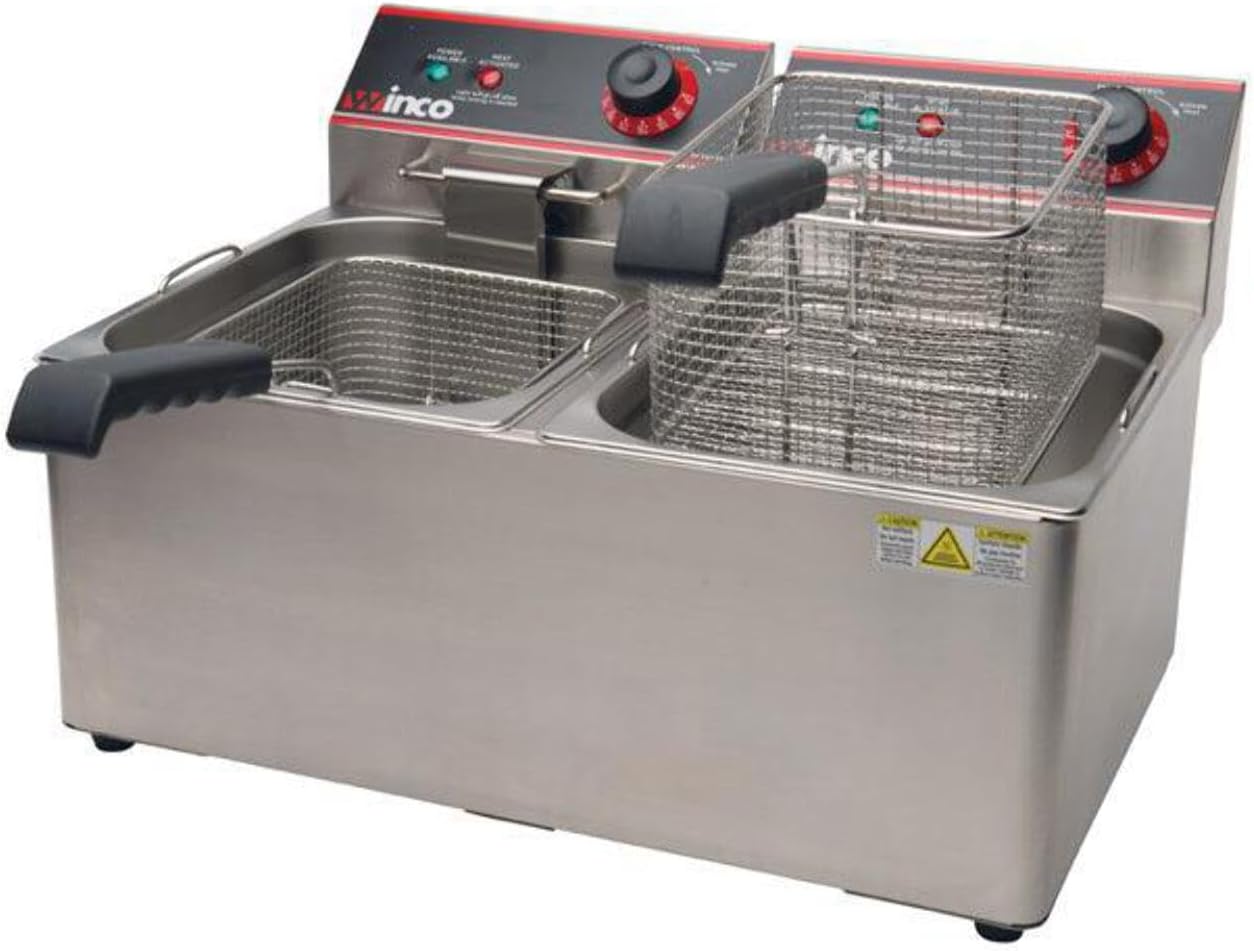 Winco EFS-16 Deep Fryer, electric, countertop single well, Silver, 16.14 x 9.65 x 13.58 inches