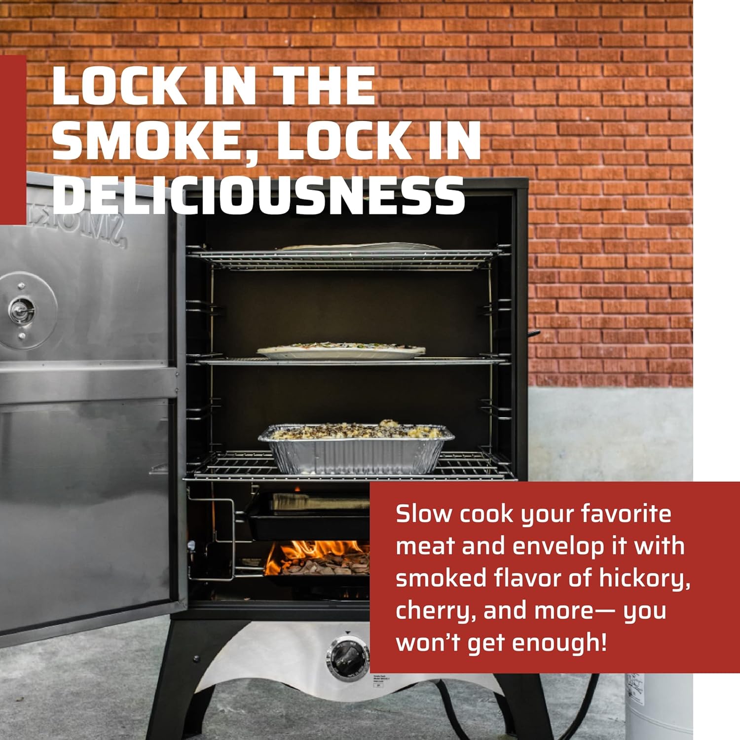 Camp Chef Smoke Vault - Vertical, Propane Meat Smoker for Outdoor Cooking of Meat, Pies  More - 150°F to 350°F Range - 24