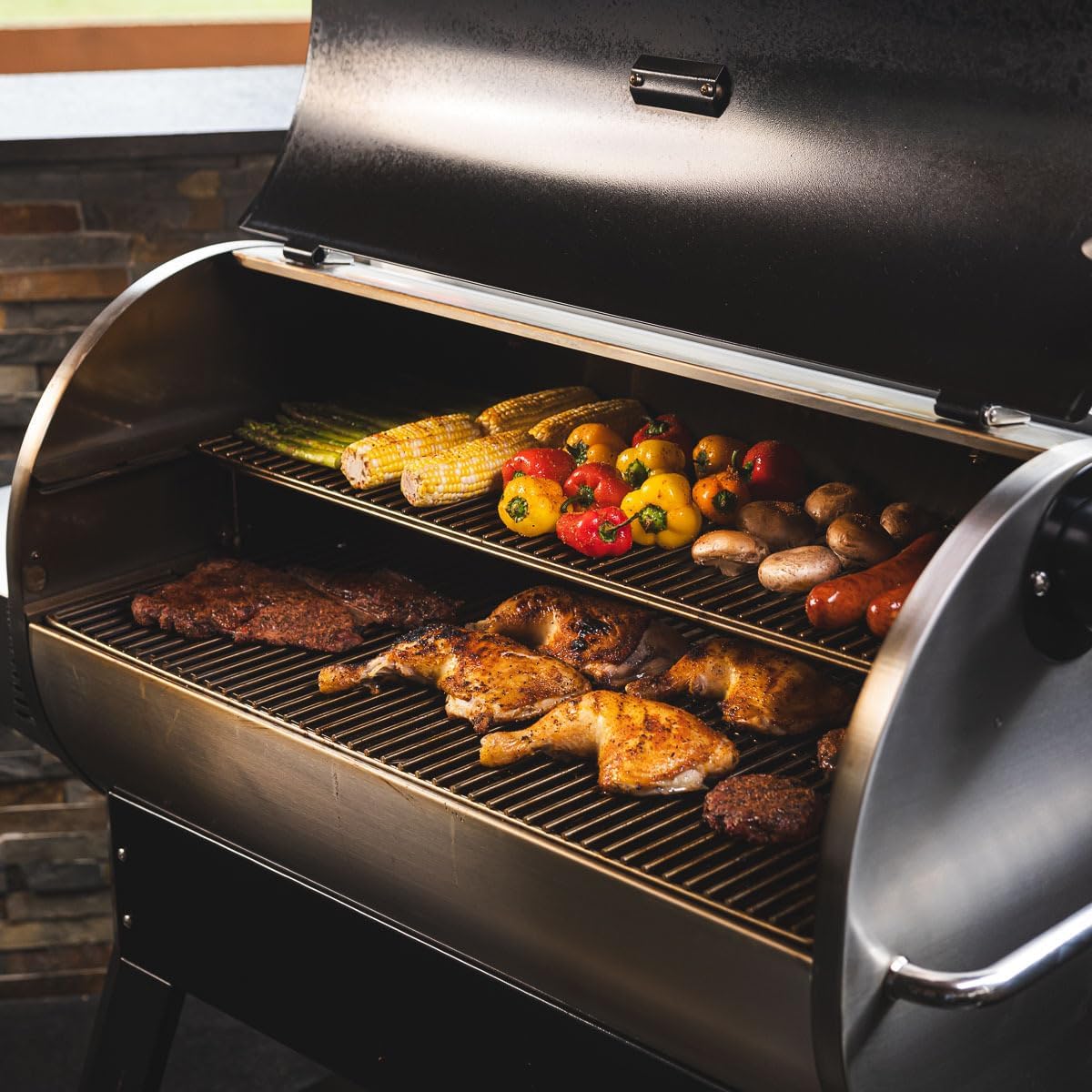 recteq Flagship 1100 Wood Pellet Smoker Grill | Wi-Fi-Enabled Smart Pellet Grill | 1100 Square Inches of Cook Space | 40 lbs Hopper | Up to 40 Hours of Cooking | Large BBQ Pellet Grill