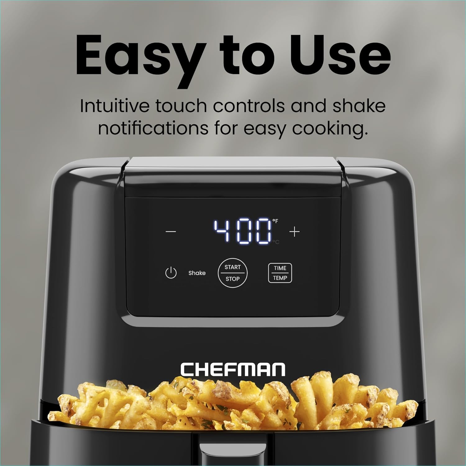 CHEFMAN Small, Compact Air Fryer Healthy Cooking, 2 Qt, Nonstick, User Friendly and Adjustable Temperature Control w/ 60 Minute Timer  Auto Shutoff, Dishwasher Safe Basket, BPA - Free, Black