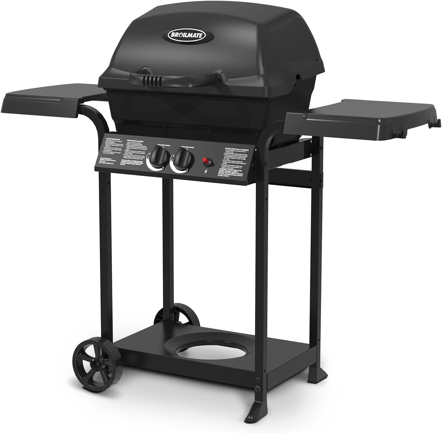 24025BMT, Cast 2-Burner, Liquid Propane Gas Grill, Black