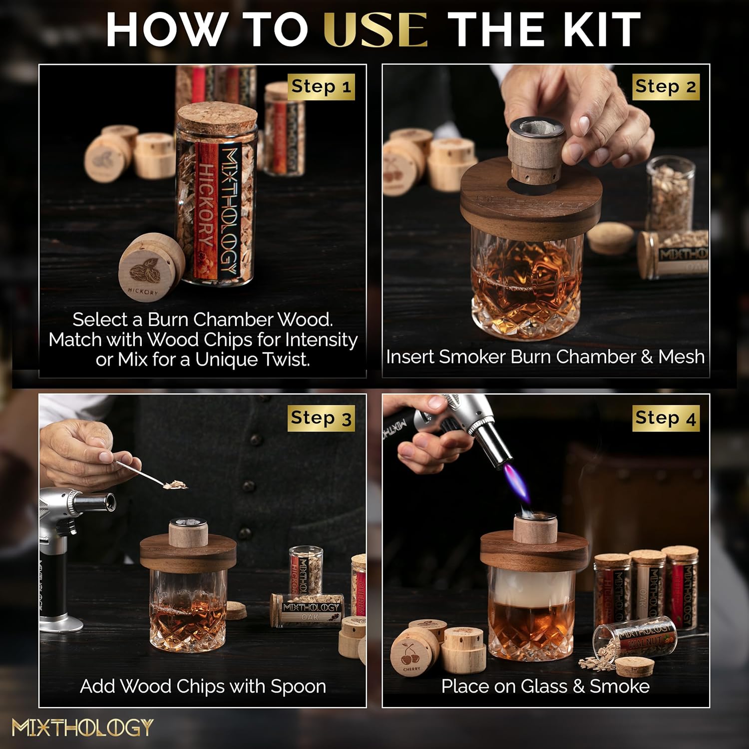 Whiskey Smoker Kit, Cocktail Smoker Kit with Torch, Bourbon Smoker Kit, Old Fashioned Kit, Old Fashioned Smoker Kit, Drink Smoker Kit, Whisky Smoker Kit, Smoked Old Fashioned kit