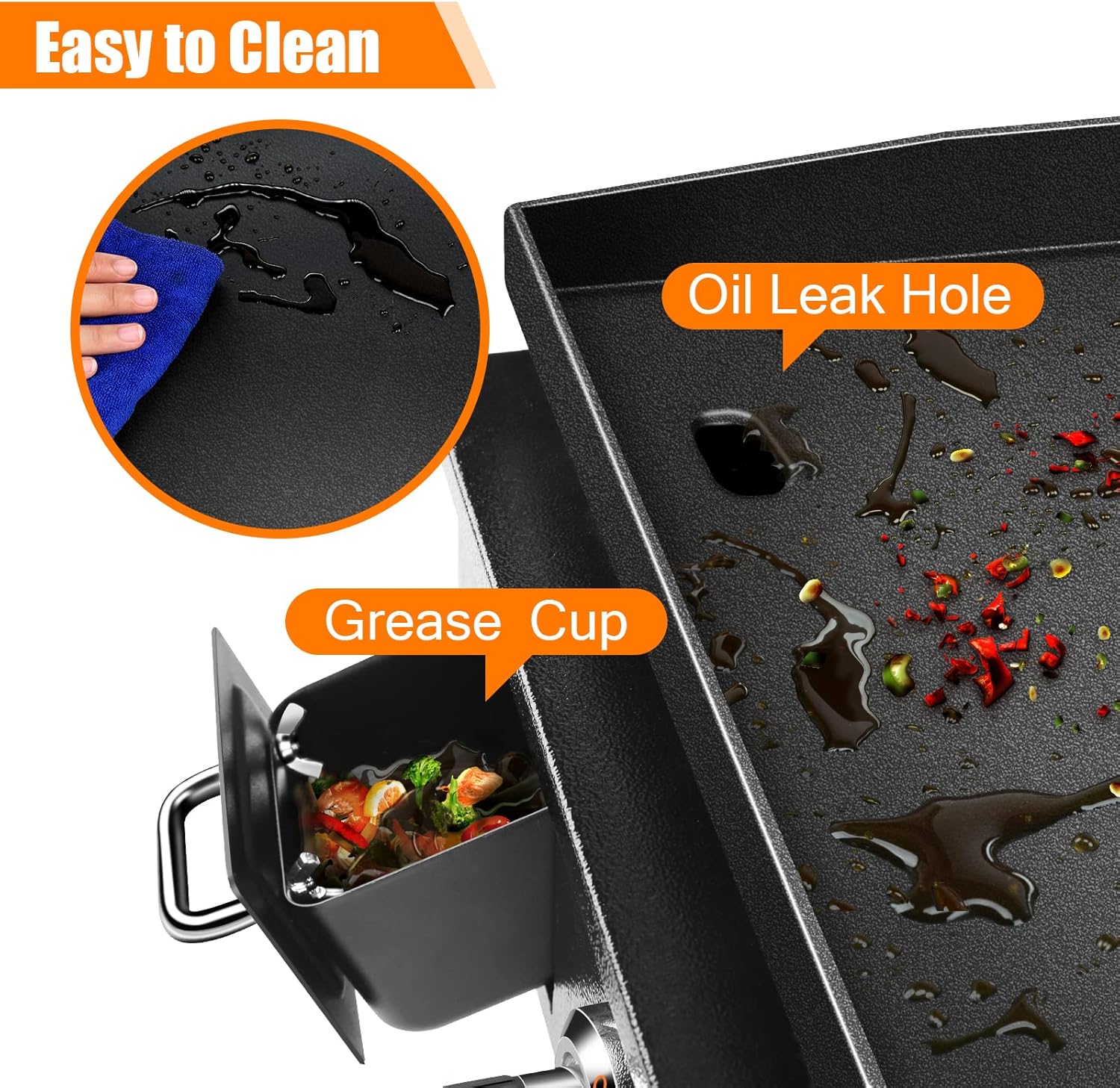 2025 Upgraded 22” Tabletop Griddle with Hood and Stainless Steel Front Plate, Flat Top Grill Griddle Propane Grill with Carry Bag, 24000 BTU, 348 Sq, 2 Burners, Powder Coated Steel