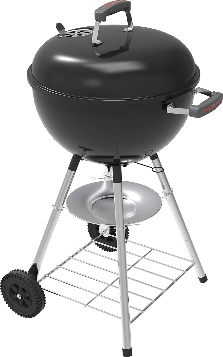 Premium Charcoal Grill, 18 Heavy Duty Charcoal Kettle Grill, Outdoor Cooking, Camping Patio, Backyard, Tailgating, Black