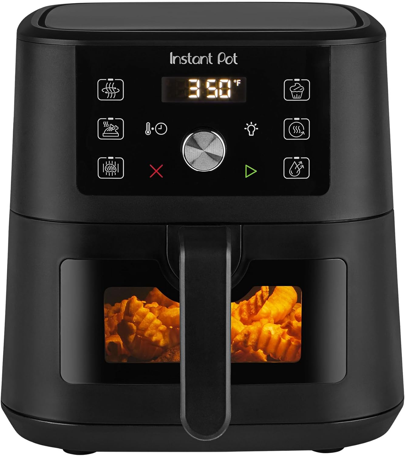 Instant Pot 4Qt VORTEX 6-in-1 Mini Air Fryer, Custom Program Options, Air Fry, Broil, Roast, Dehydrate, Bake, Reheat, Black, 4 Quarts Instant Pot 4Qt VORTEX 6-in-1 Mini Air Fryer, Custom Program Options, Air Fry, Broil, Roast, Dehydrate, Bake, Reheat, Black, 4 Quarts
