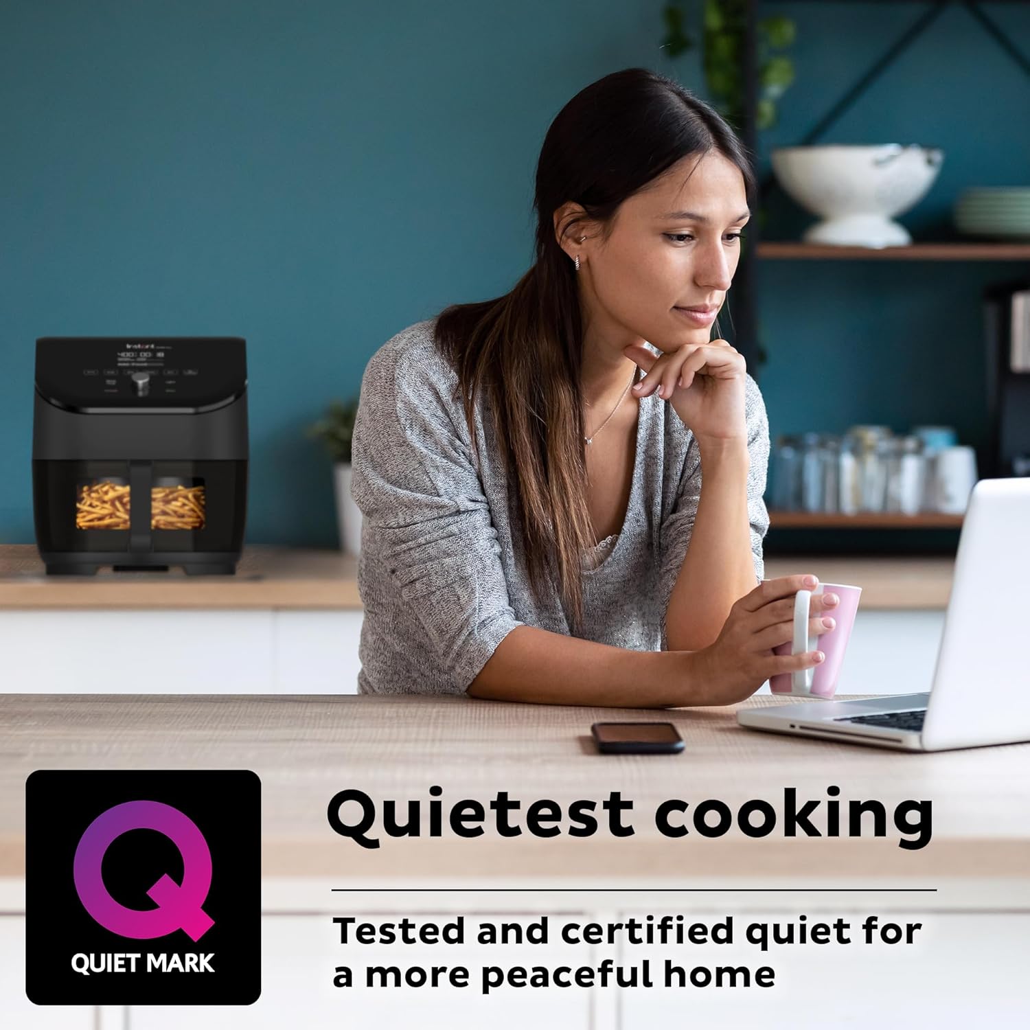 Instant Pot Vortex Plus 6QT ClearCook Air Fryer, Clear Windows, Custom Program Options, 6-in-1 Functions, Crisps, Broils, Roasts, Dehydrates, Bakes, Reheats, from the Makers of Instant Pot, Black