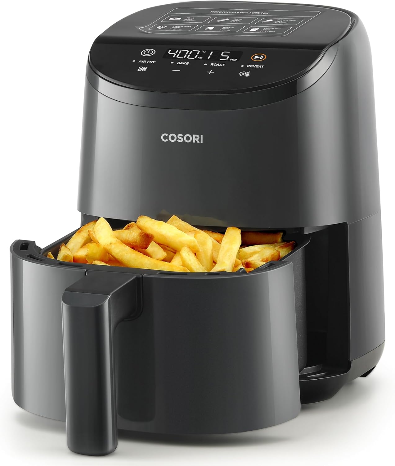 COSORI Air Fryer 2.1 QT, Small  Mini 4-in-1 airfryer Ideal for Simple Meals and Snack, Easy to Leftover Food to Crispy, Up to 97% Less Oil, 30 In-App Recipes, Nonstick  Dishwasher-Safe Basket
