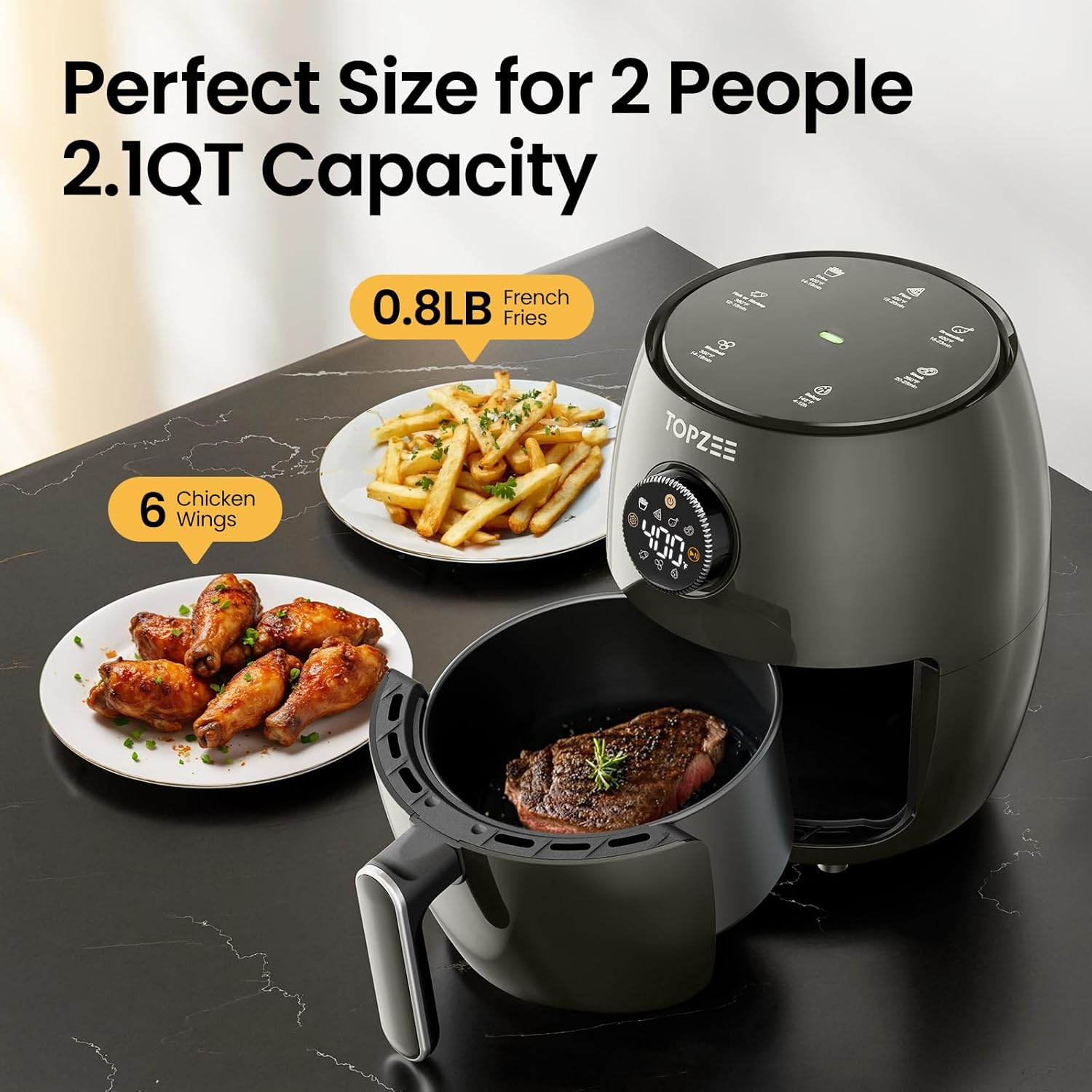 Small Compact Air Fryer, 2.1QT, 4-in-1 Small Mini Airfryer, Bake, Roast, Reheat, 98% Less Oil, Adjustable Temperature Control w/ 60min Timer, Quiet, Nonstick Dishwasher Safe, BPA-Free, Dark Blue Small Compact Air Fryer, 2.1QT, 4-in-1 Small Mini Airfryer, Bake, Roast, Reheat, 98% Less Oil, Adjustable Temperature Control w/ 60min Timer, Quiet, Nonstick Dishwasher Safe, BPA-Free, Dark Blue