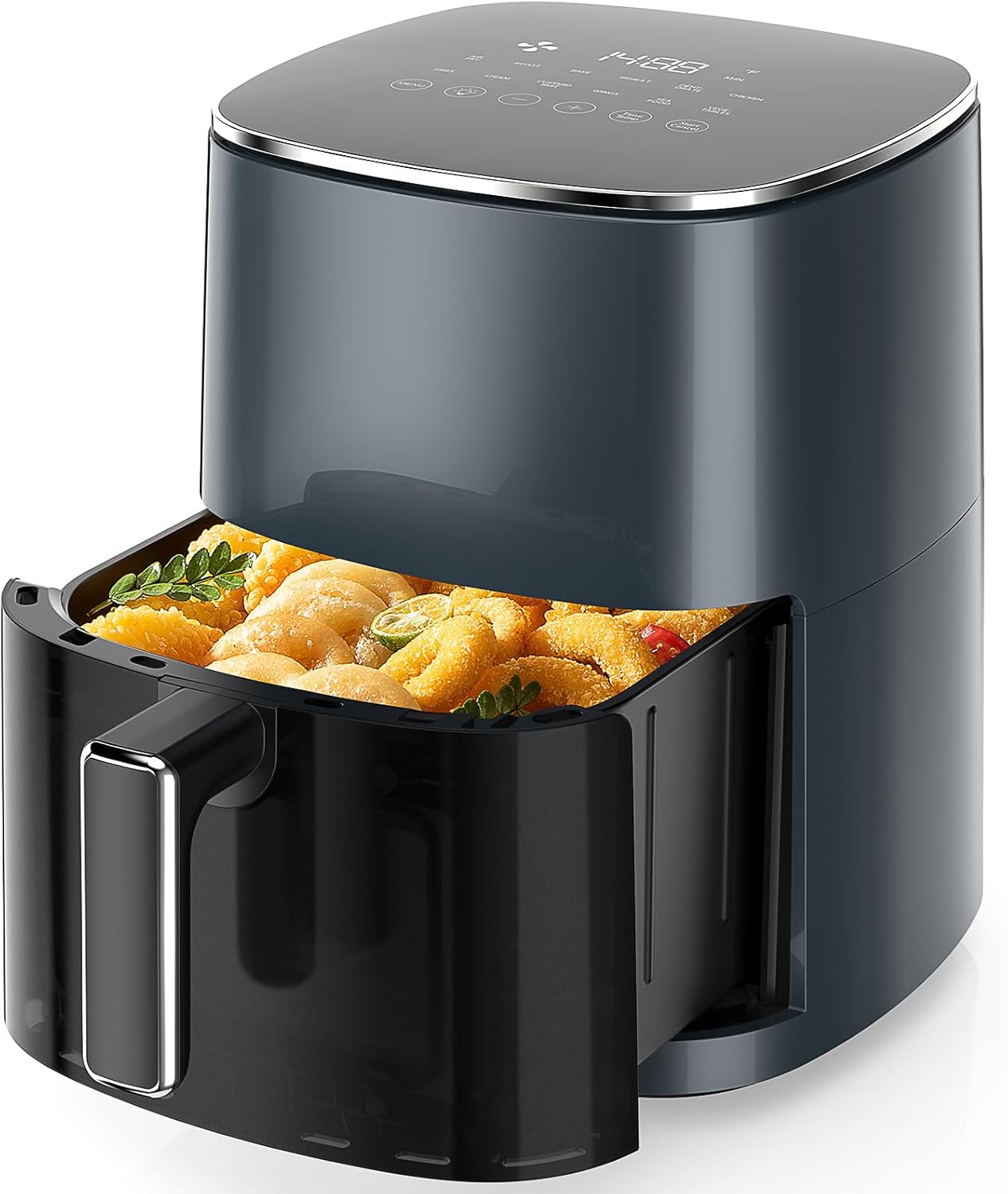 Sweetcrispy Air Fryer 6QT with Window, Square Airfryer Oven 12-in-1 for Family, 400°F Rapid Air Crispy Technology, Roast Bake Dehydrate, Nonstick Easy-Clean Basket,Grey Sweetcrispy Air Fryer 6QT with Window, Square Airfryer Oven 12-in-1 for Family, 400°F Rapid Air Crispy Technology, Roast Bake Dehydrate, Nonstick Easy-Clean Basket,Grey