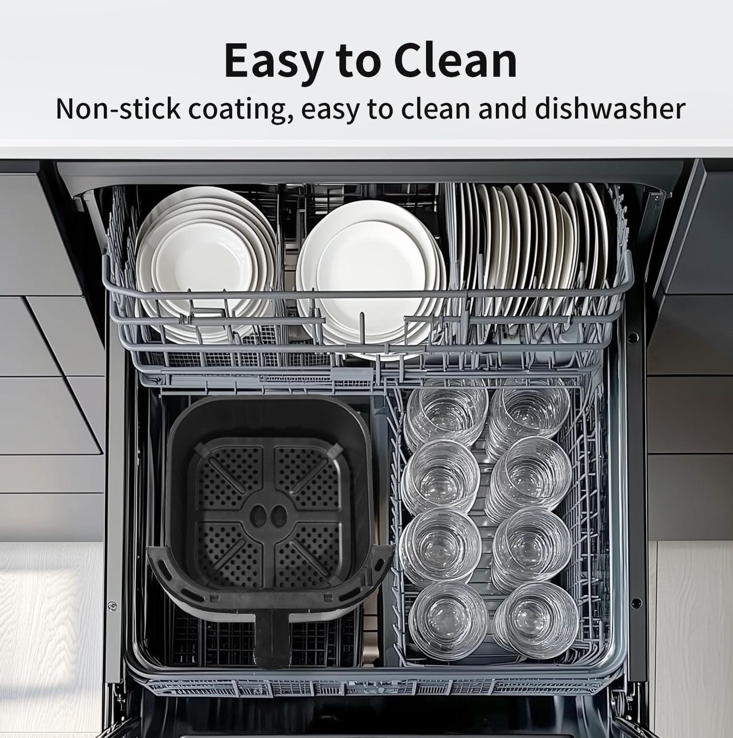 TOKIT Kitchen Air Fryer Countertop 10-in-1 with 4.8 QT Capacity Airfryer 95% Less Oil, 100+ Recipes, 1500W Max 400℉,Roast, Reheat, Dehydrate, Bake, Broil  More, Nonstick Basket Dishwasher-Safe, Gift