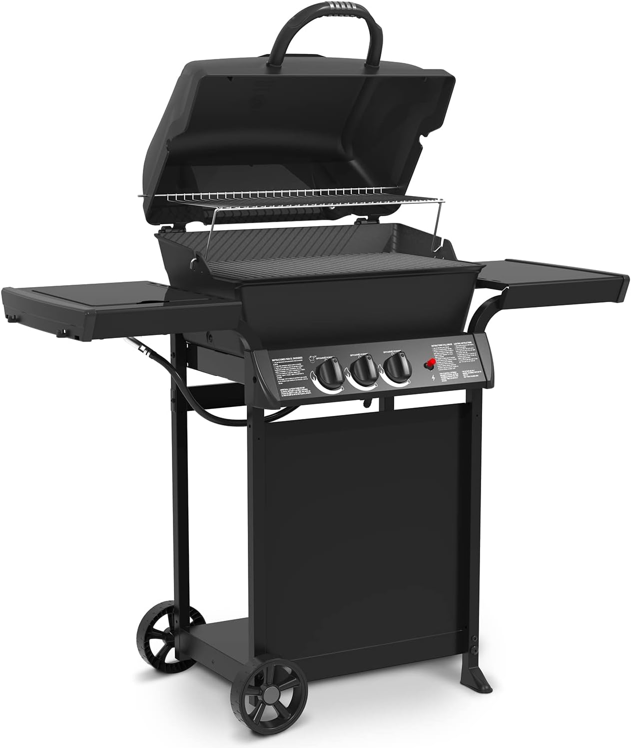 30040BMT Cast 2-Burner, Liquid Propane Gas Grill with Side Burner, Black 30040BMT Cast 2-Burner, Liquid Propane Gas Grill with Side Burner, Black