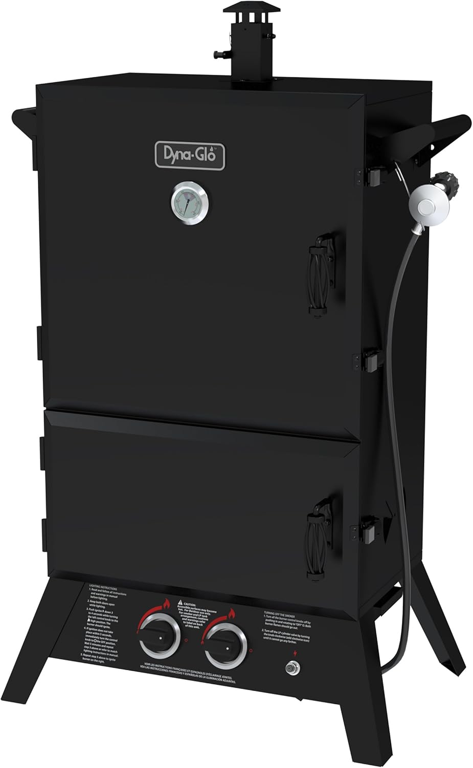 Dyna-Glo DGY784BDP 36 Vertical LP Gas Smoker, Black powder coat