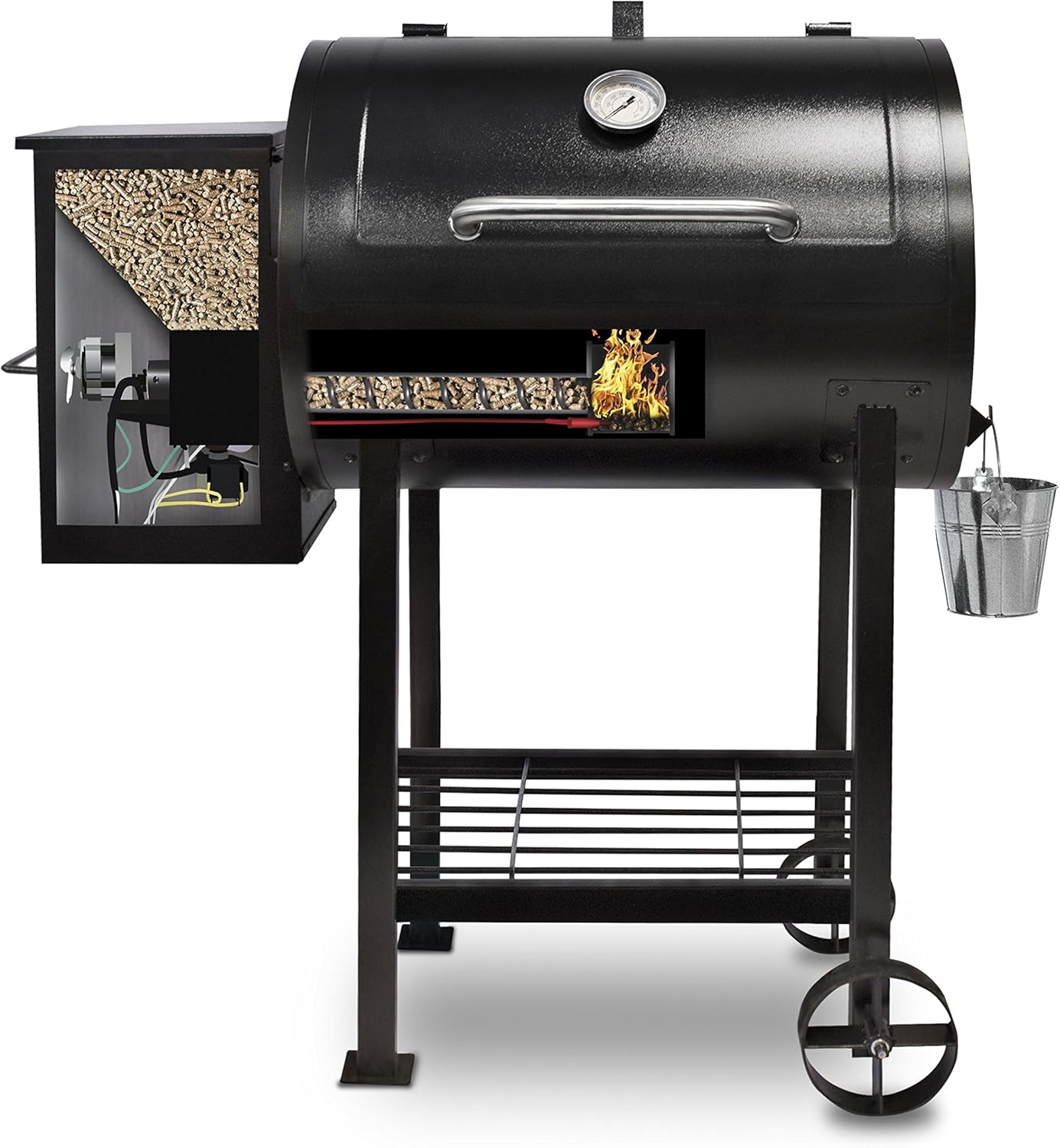 Pit Boss 71700FB Pellet Grill, 700 Square Inches, Black