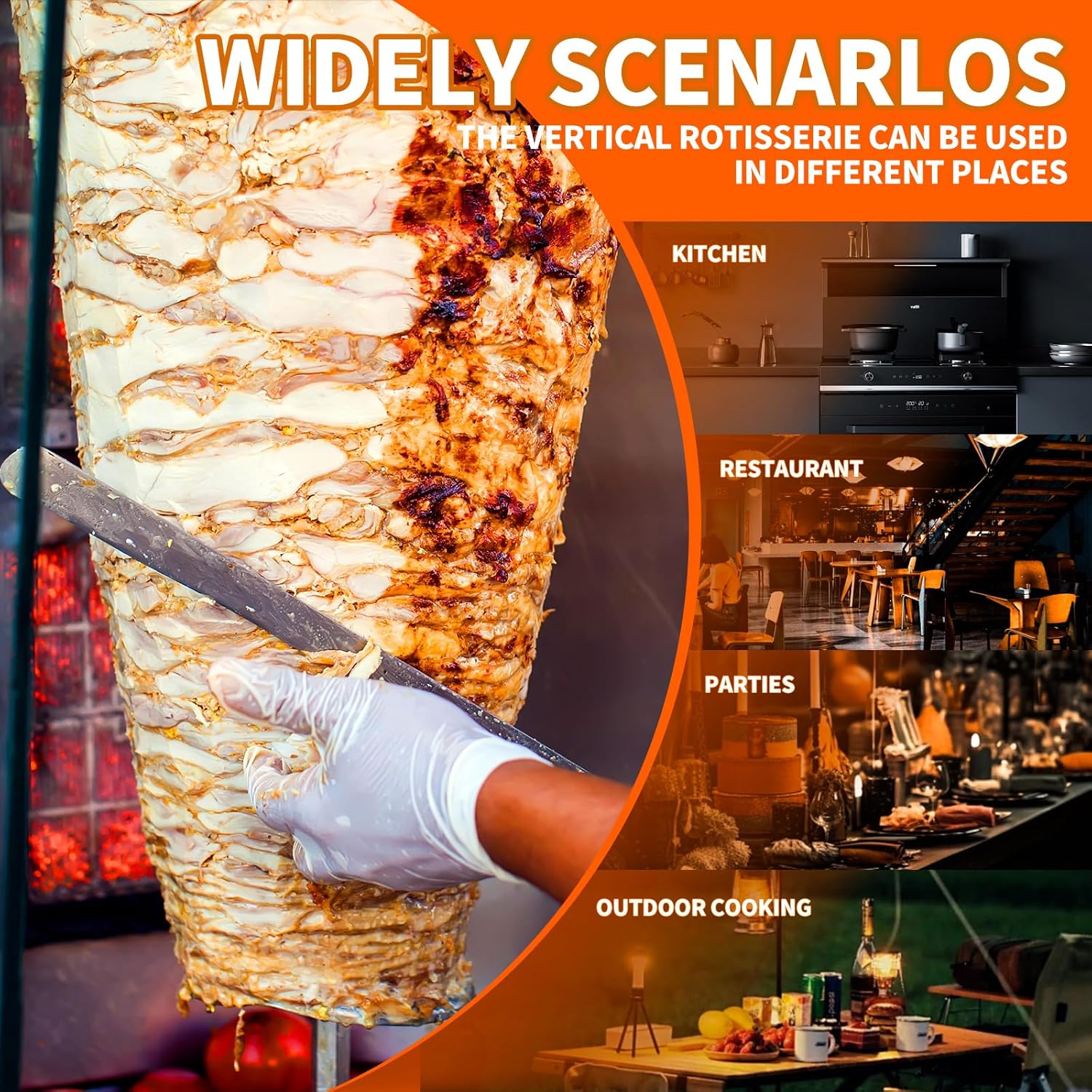 Shawarma Machine 3 Burners Shawarma Grill Machine Propane Doner Kebab Machine with Vertical Rotisserie Meat Catcher for Kitchen Shawarma Machine 3 Burners Shawarma Grill Machine Propane Doner Kebab Machine with Vertical Rotisserie Meat Catcher for Kitchen