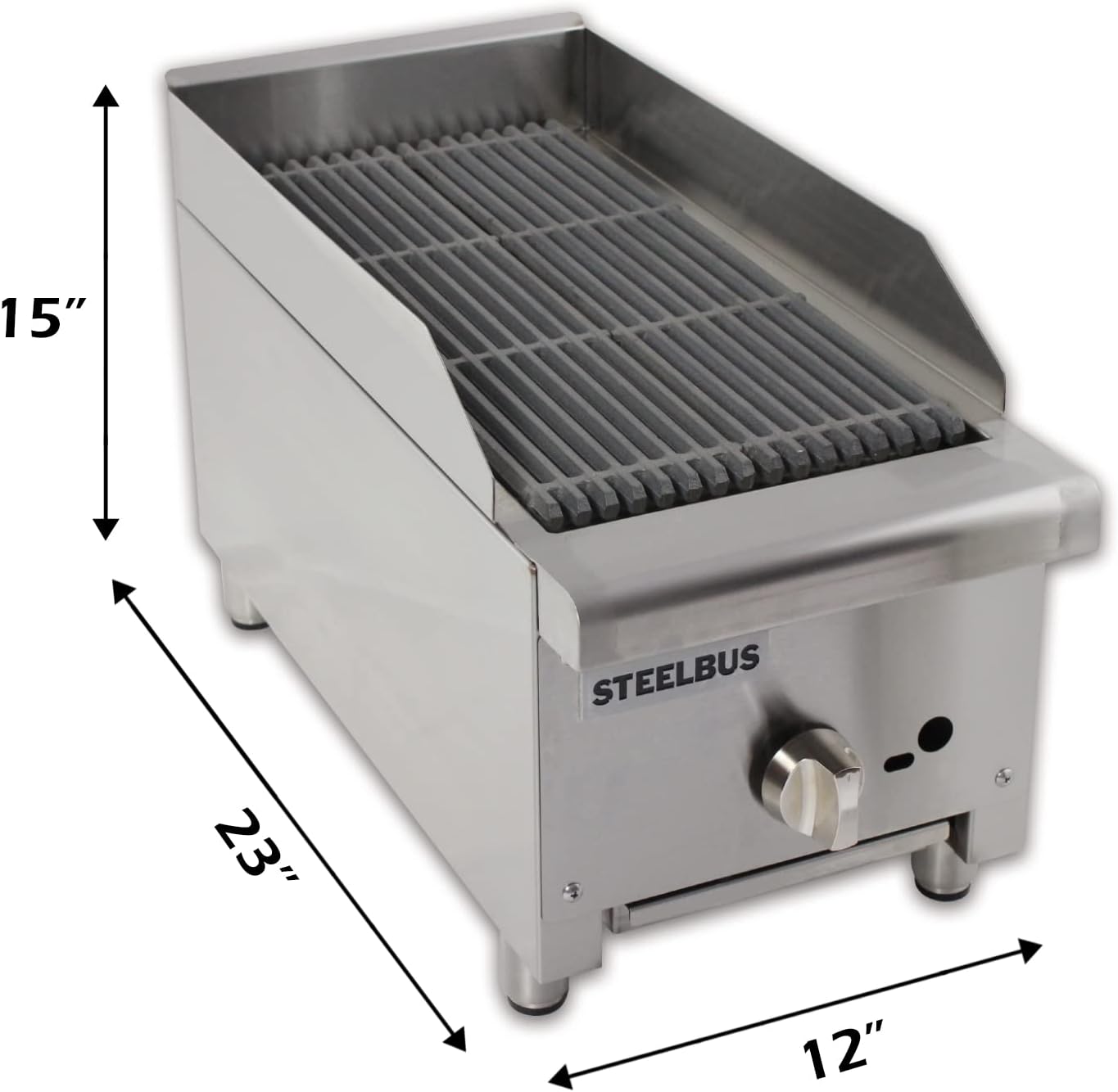 12 Heavy duty Commercial Radiant Broiler Burner Natural/Propane gas Commercial Charbroilers Restaurant Equipment BBQ outdoor Countertop Griddle With volcanic stones