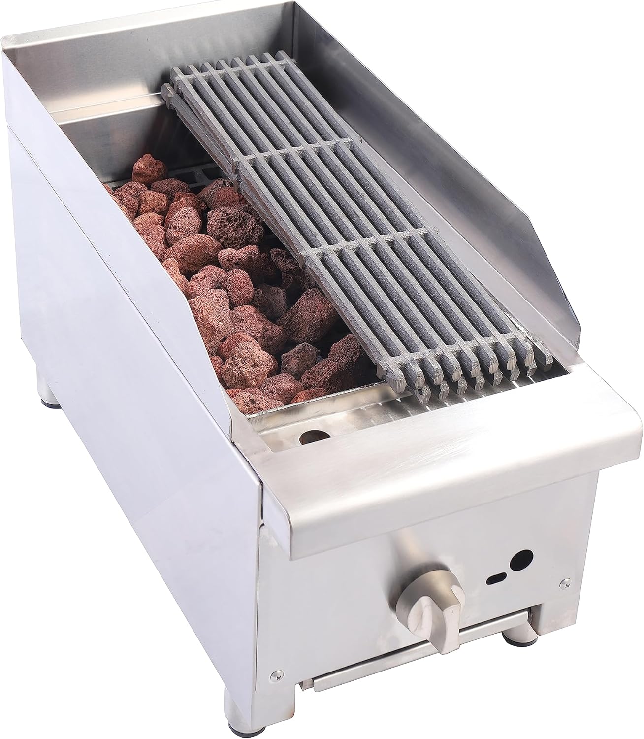 12 Heavy duty Commercial Radiant Broiler Burner Natural/Propane gas Commercial Charbroilers Restaurant Equipment BBQ outdoor Countertop Griddle With volcanic stones