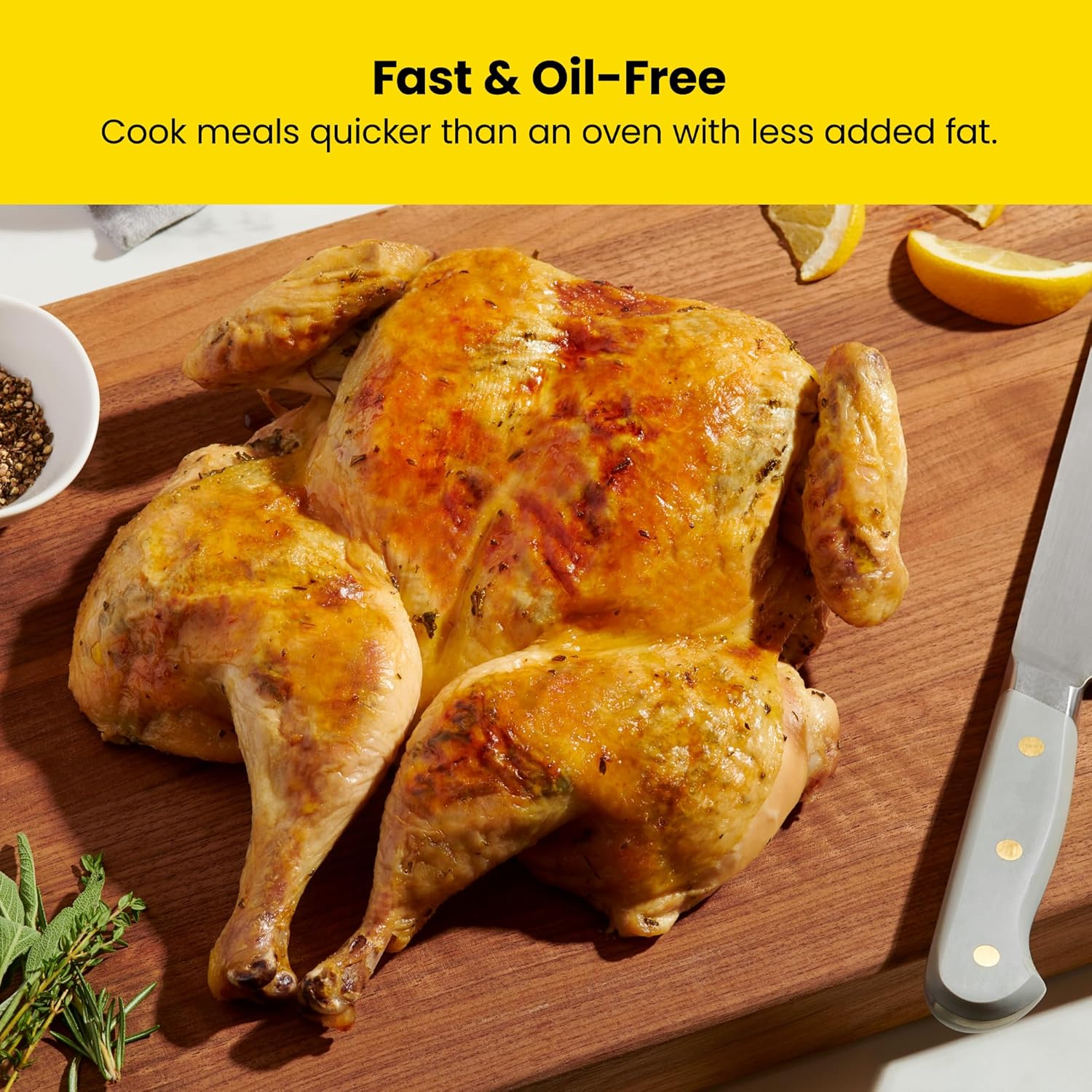 CHEFMAN Easy-View Air Fryer – Qt Family Size with Viewing Window, One-Touch Digital Control with Presets, Nonstick  Dishwasher Safe, Broil, Roast, Dehydrate, Bake, Auto-Shutoff, Stainless Steel