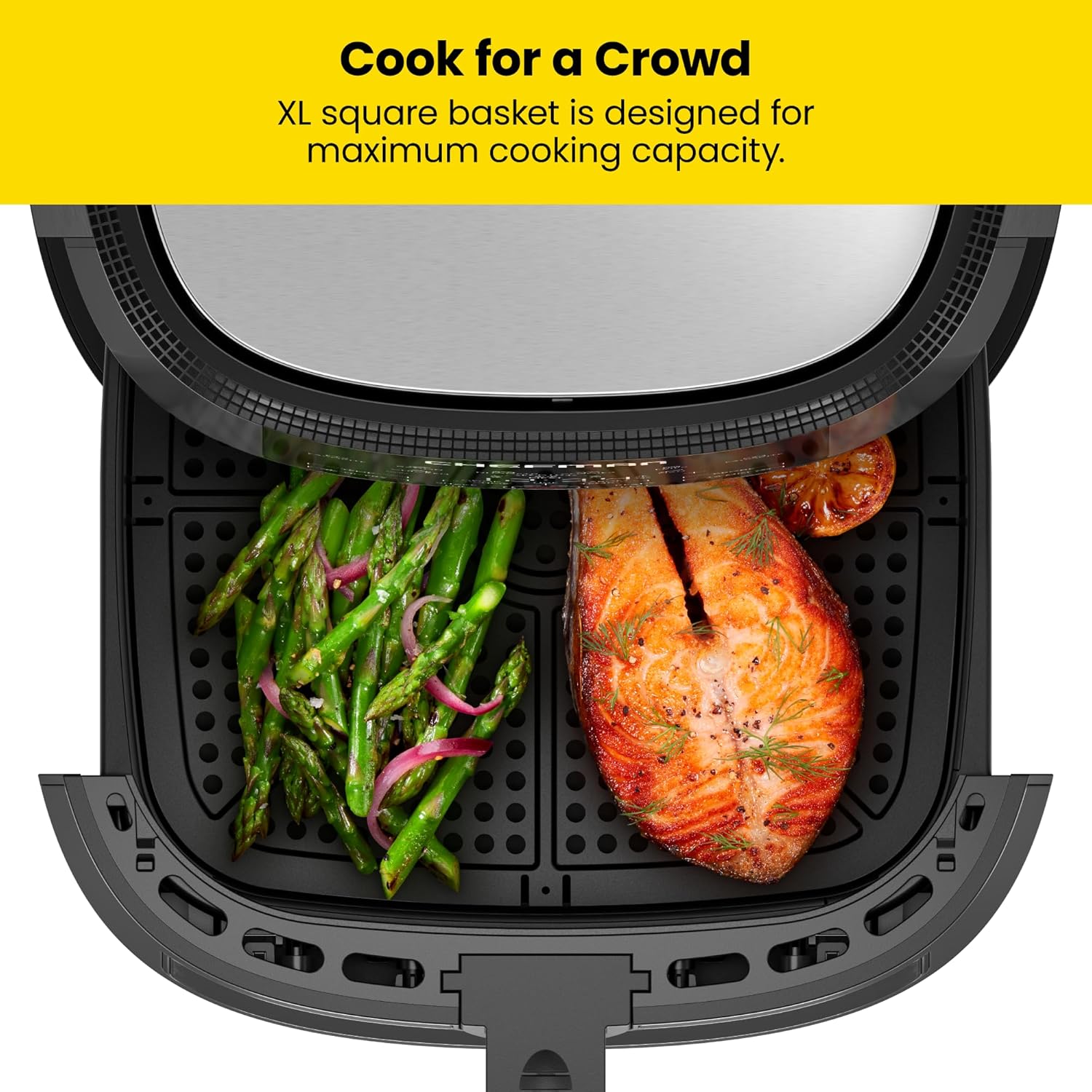 CHEFMAN Easy-View Air Fryer – Qt Family Size with Viewing Window, One-Touch Digital Control with Presets, Nonstick  Dishwasher Safe, Broil, Roast, Dehydrate, Bake, Auto-Shutoff, Stainless Steel