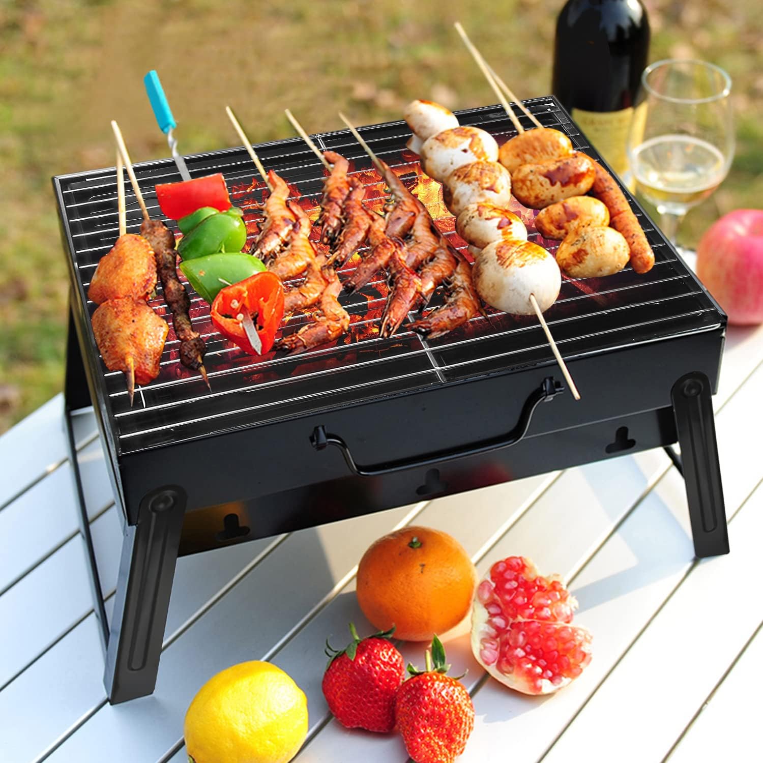 Barbecue Grill Portable BBQ Charcoal Grill Review