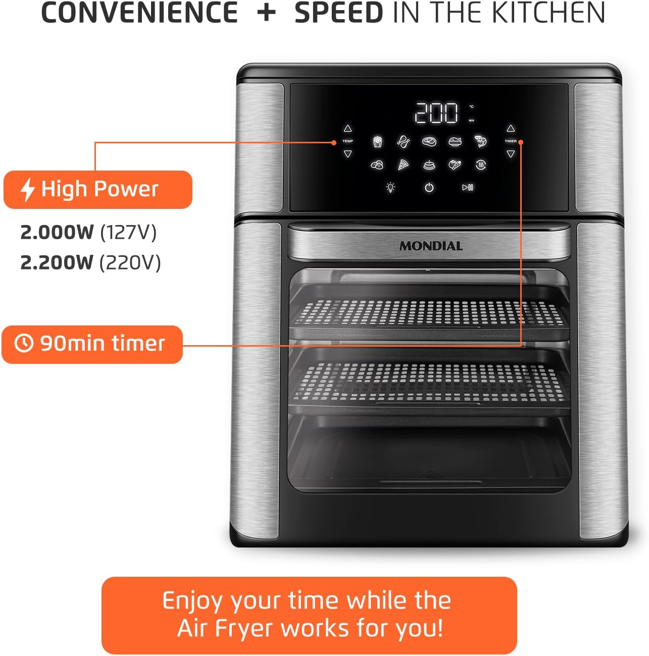 Air Fryer Oven 1800W Mondial review